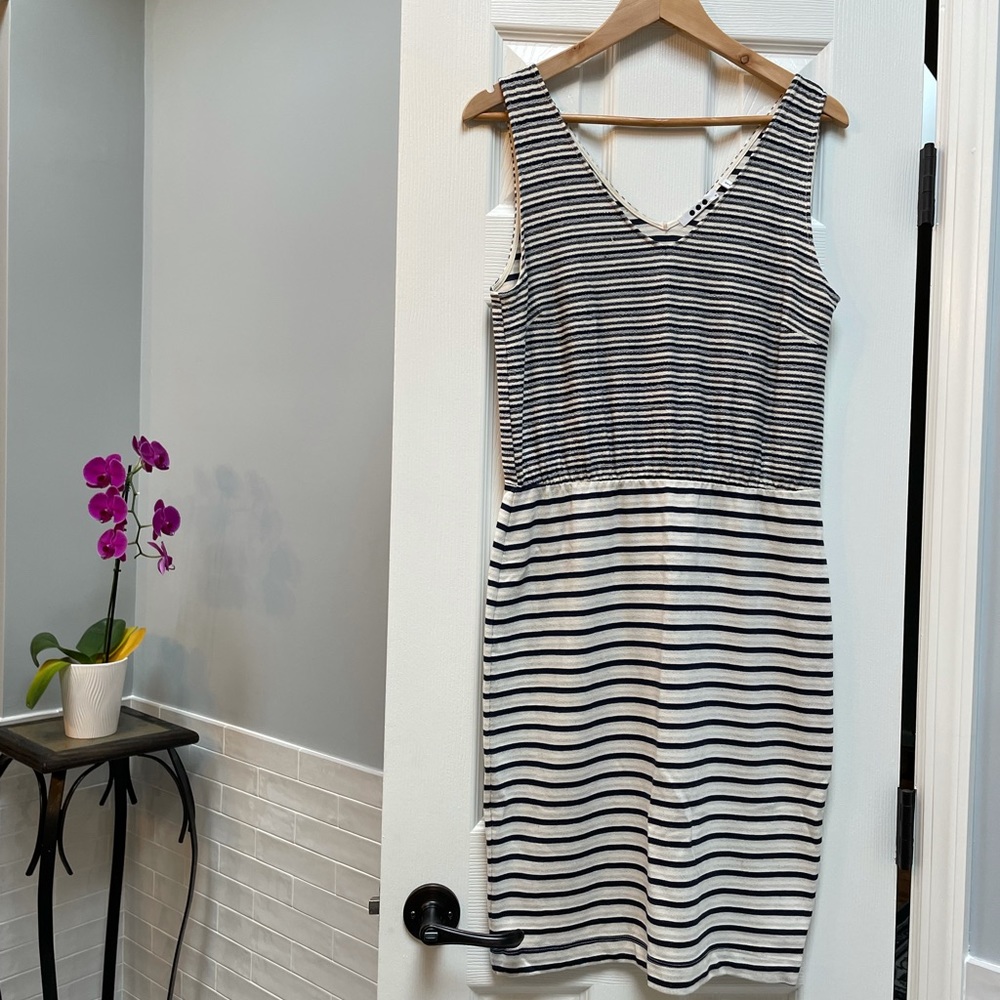 Three Dots striped sleeveless dress